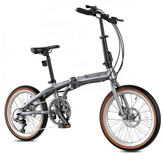 EVERCROSS EM1 Vélo Pliant pour Adultes et Adolescents dès 12 Ans – Roues 20", 7 Vitesses, Double Freins à Disque, Cadre en Aluminium Léger, Poids 12,7 kg, Bike Urban aux Tailles 150-185 cm