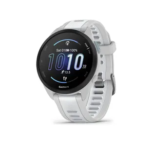 Garmin Forerunner 165 - Montre GPS connectée de Running avec écran AMOLED – Blanc/Gris Clair - Boîtier 43 mm