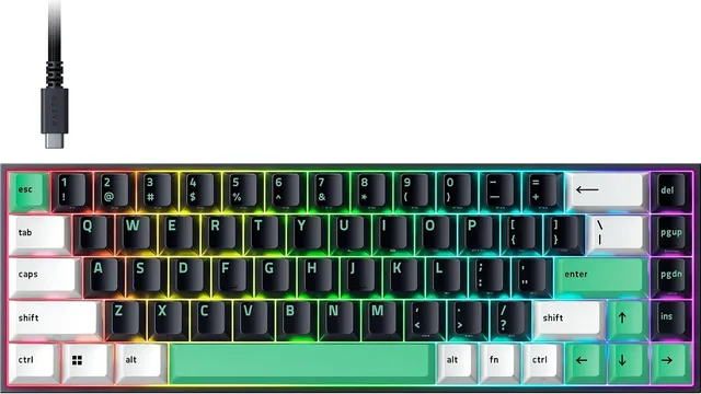 Razer Reclusa X Mini 65% - Clavier mécanique de Jeu à Remplacement à Chaud - Commutateurs tactiles Orange - Snap Tap - Snap Flex et priorité aux Doubles frappes | Clavier QWERTY US