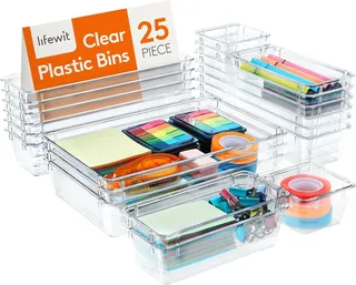Lifewit Lot de 25 Organisateurs Tiroirs pour Maquillage Papeterie Bijoux