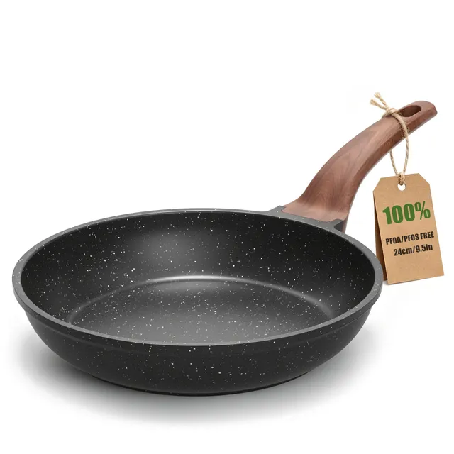 YASHE Poêle antiadhésive 24 cm, non toxique, sans PTFE ni PFAS