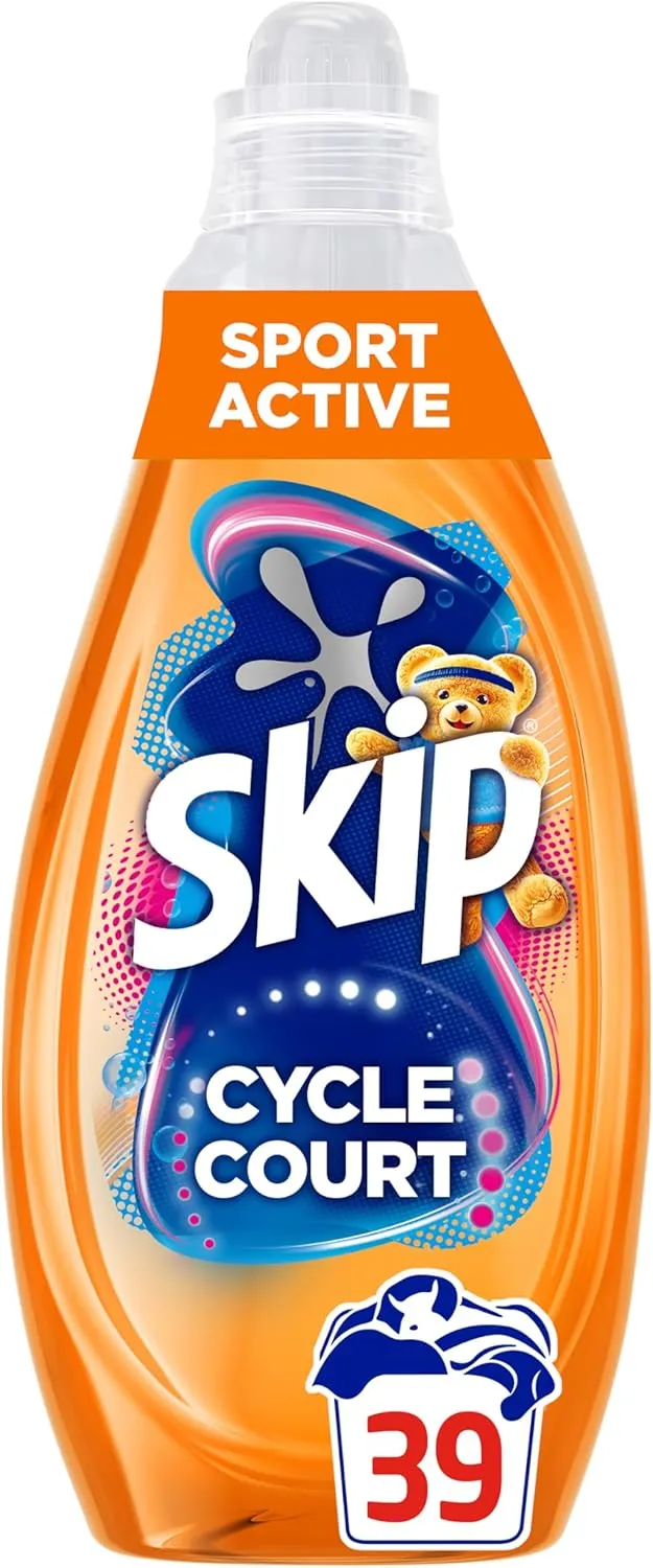 Skip Lessive Liquide Cycle Court Intensité Max Sport Active, 39 Lavages