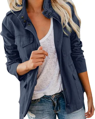Générique Veste Femme Mi Saison Blouson Femme Sweatjacke Regular Doux Ample Manteau Avec Zippée Décontracté Sweat Jacket Légère Confortable Coupe Ajustée Grandes Tailles