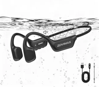 Casque Conduction Osseuse Natation, IP68, Bluetooth 6.0, MP3 8 Go | Écouteurs natation IP68 Étanches, Lecteur MP3 Intégré, 12H Anti-Vent Open Ear Casque Osseux, Piscine, Course, Vélo, Fitness