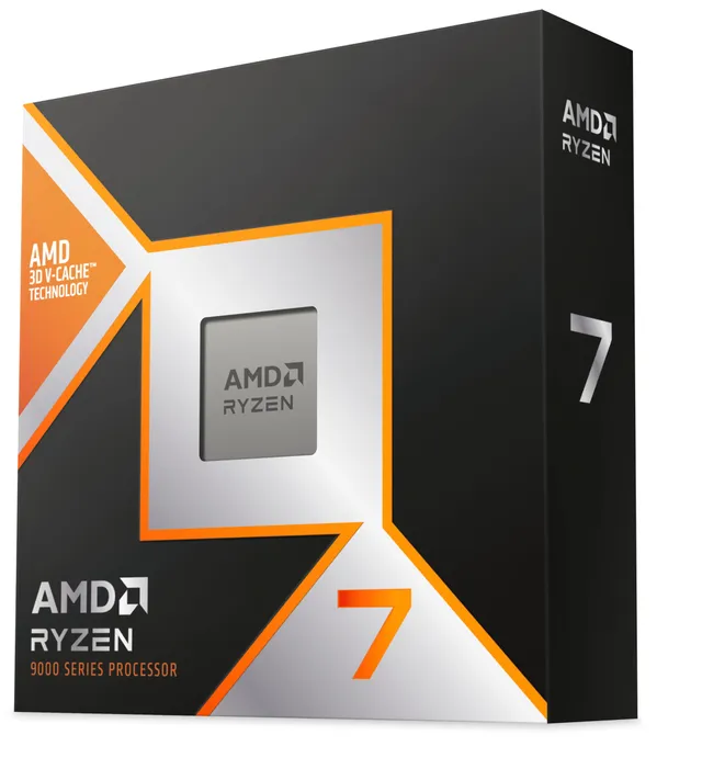 AMD RYZEN ™ 7 9800X3D 8 Coeurs/16 Threads débridés, Architecture Zen 5, 104 Mo Cache, 120W TDP, Jusqu'a 5.2 Ghz Frequence Boost, Socket AM5, Ventilateur Non Inclus