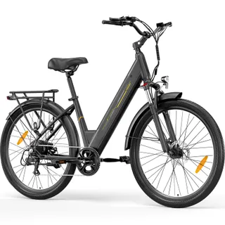 Junglor Vélo Électrique 27,5", Moteur 250W, Batterie 561.6WH Amovible, Autonomie Jusqu’à 100 km, 7 Vitesses, Écran LCD, 25 km/h, Charge Max 120 kg, Modèle Mixte E-Bike