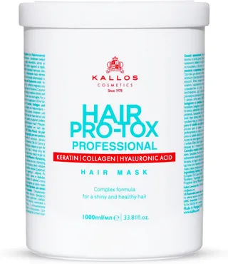 Kallos Cosmetics Pro-tox Hyaluronic Keratin Hair Mask For Damage, 1L