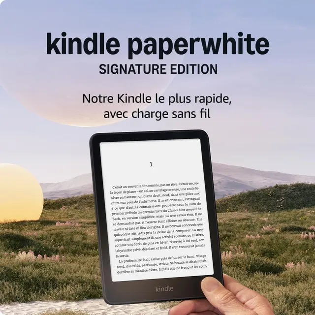 Amazon Kindle Paperwhite Signature Edition 32 Go (modèle 2024) : éclairage avant à réglage automatique, charge sans fil et autonomie de plusieurs semaines - Noir métallisé