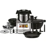 Ufesa TotalChef RK7 Robot de Cuisine Multifonctions Inteligent, WIFI, 30 Fonctions, 4.5L, Écran Tactile 7 Pouces, Balance Integrée, Livre de Recettes Interactif, Argent / Blanc