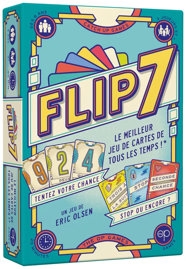 Catch Up Games Flip 7, Jeu de Cartes Rapide et Malin, 3-6 Joueurs dès 8 Ans