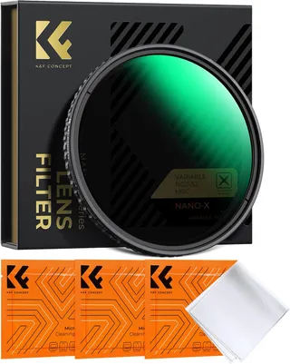 K&F Concept Filtre 67mm ND2-ND32 1-5 Stops sans Croix et 3 Chiffons Nano-X