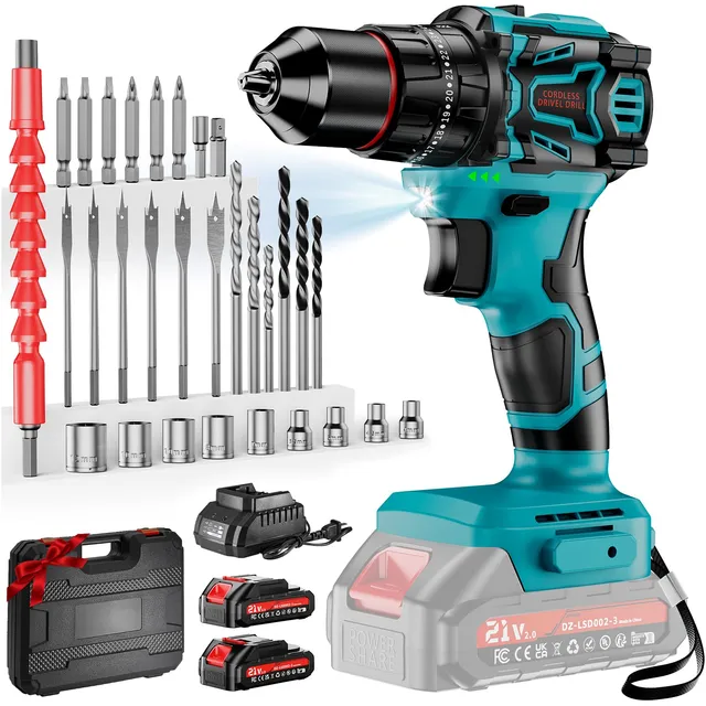 Perceuse Visseuse sans Fil 21V, Cordless Drill