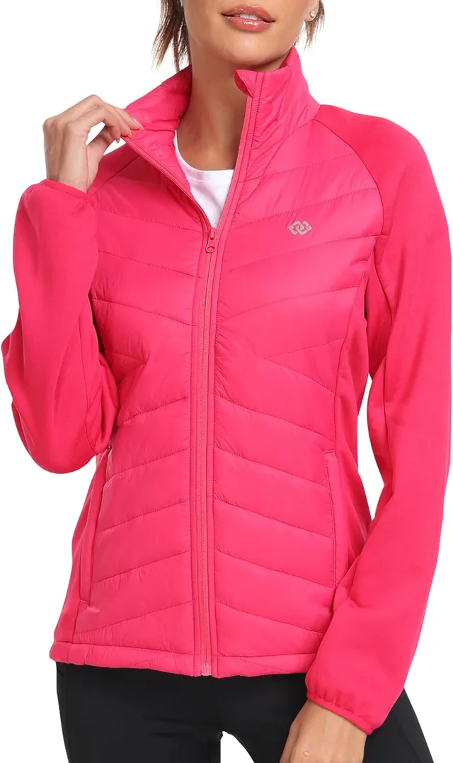 MoFiz Doudoune Femme Legere Matelassée Blouson Veste Polaire Sans Capuche