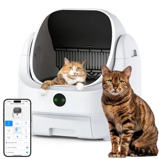 Ellenpent Litière Chat Autonettoyante Ouverte à Nettoyage en Profondeur