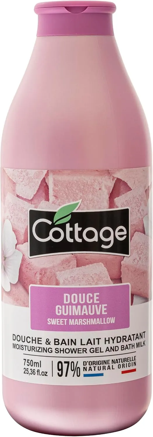 Cottage Douche et Bain Lait Hydratant Douce Guimauve