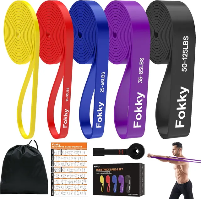 Fokky Elastique Musculation, Bande Élastique Musculation 5Niveaux Différent
