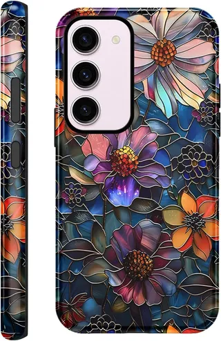 Saqmkil Coque pour Samsung Galaxy A55 5G, Silicone Housse Étui avec Aesthetic Design Fleur Motif, Femme Fille Anti-Rayures Protection Etui Souple Bumper Cover pour Samsung A55 5G 6,5'', Couleur