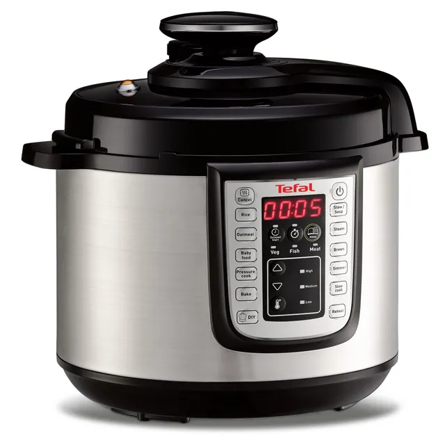 Tefal - Multicuiseur Fast and Delicious - 25 programmes - 6 L - Noir - Inox