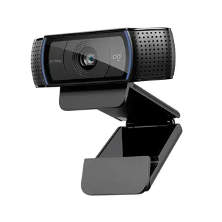 Logitech Webcam C920 HD Pro, Appels et Enregistrements Vidéo Full HD 1080p, Gaming Stream, Deux Microphones, Petite, Agile, Réglable, PC/Mac/Portable/Tablette/Chromebook - Noir