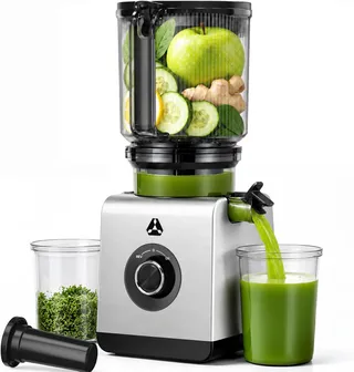 AAOBOSI Extracteur de Jus à Froid 2,5L, Goulotte Extra-Large de 165 mm