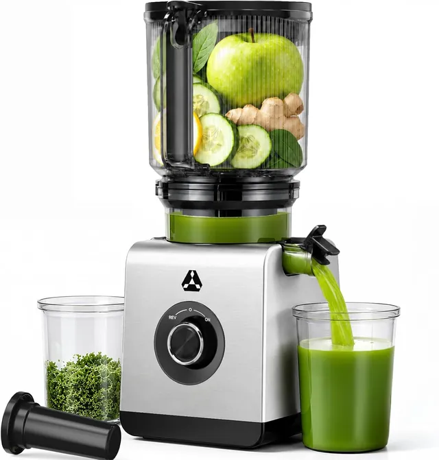 AAOBOSI Extracteur de Jus à Froid 2,5L, Goulotte Extra-Large de 165 mm
