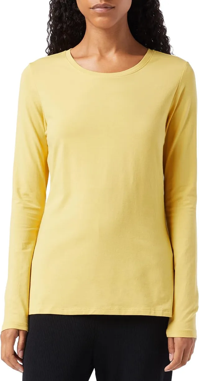 Amazon Essentials Femme T-Shirt à Manches Longues, Col Rond, Coupe Classique (Disponible en Grande Taille)