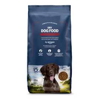 by Amazon - Croquettes complètes pour chien adulte, Boeuf aux Petits Pois, 20kg, lot de 1