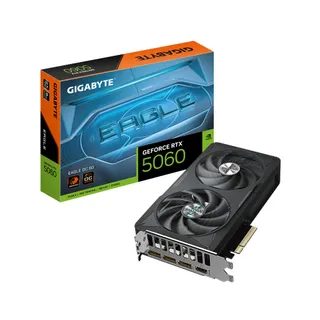 GIGABYTE GeForce RTX 5060 Eagle OC 8G Carte Graphique - 8GB GDDR7, 128bit, PCI-E 5.0, 2550 MHz Fréquence du cœur, 3 x DisplayPort, 1 x HDMI, GV-N5060EAGLE OC-8GD
