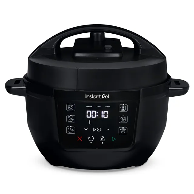 Instant Pot Multicuiseur, 3,8 L, cuiseur intelligent 7 en 1 - Autocuiseur, mijoteuse, cuiseur à riz, sauteuse, yaourtière, cuiseur vapeur et réchauffeur d'aliments - Noir