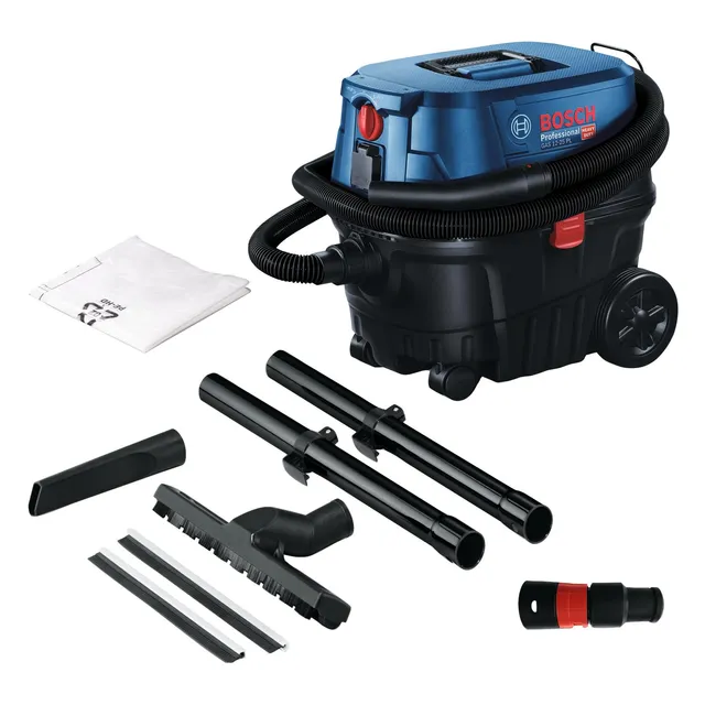 BOSCH 060197C100 Humide/sec Aspirateur 1250W 200 mbar réservoir Eau 16L poussière 20L-GAS12-25PS , Noir
