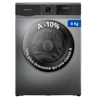 Lave-linge frontal GEDTECH GLL81400BL - 8 Kgs - 1400 tr/mn - 16 programmes - Eco - Intensif - Rapide – Très Faible conso - Classe A-10%