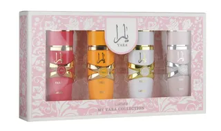 Lattafa My Yara Collection - 4 × 25 ml Eau de Parfum Coffret Cadeau pour Femme (Yara + Yara Moi + Yara Tous + Yara Candy)