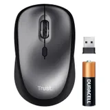 Trust Souris sans Fil Silencieuse avec Pile pour Gauchers Droitiers, Noir