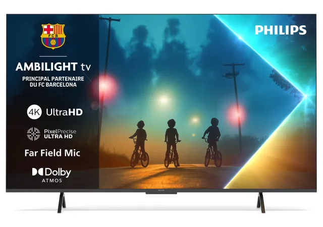 Philips Ambilight 65PUS8200 4K LED Smart TV - Écran 65 Pouces avec Plateforme Pixel Precise Ultra HD, Titan OS et Son Dolby Atmos, Compatible Alexa et Assistant Vocal Google