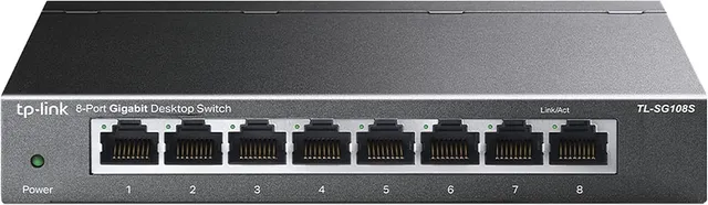TP-Link TL-SG108S commutateur réseau Non-géré L2 Gigabit Ethernet (10/100/1000) Noir - Commutateurs réseaux (Non-géré, L2, Gigabit Ethernet (10/100/1000), Full Duplex, Montage Mural)
