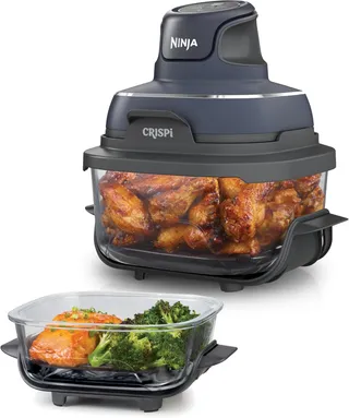 Ninja CRISPi Air Fryer Design Compact 4-en-1, bols 3,8 ou 1,4L, Gris
