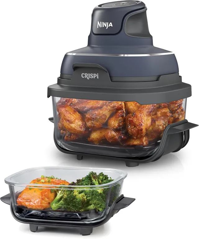 Ninja CRISPi Air Fryer Design Compact 4-en-1, bols 3,8 ou 1,4L, Gris