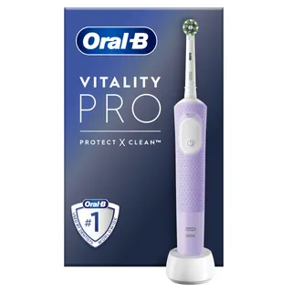 Oral-B Brosse à Dents Electriques Vitality Pro, avec Brossette de Rechange, Violette – 3 Modes de Brossage dont Sensibilité pour les Gencives, Minuteur Intégré, Chargeur