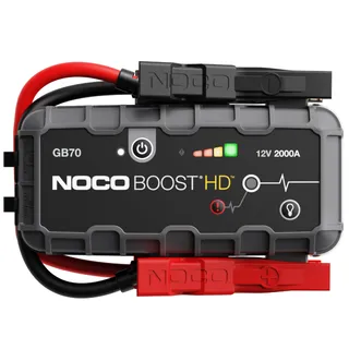 NOCO Boost GB70: Booster Batterie UltraSafe 2000A – Démarreur Lithium 12V Portable avec Powerbank et Chargeur USB – pour Moteurs Essence 8,0L et Diesel 6,0L