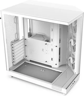 NZXT H6 Flow - Boîtier PC Compact Double Chambre ATX - Blanc