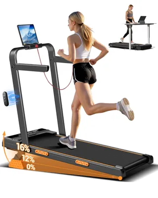 LONTEK 3.0HP Tapis de Marche Pliable Inclinable,Accoudoirs Réglables