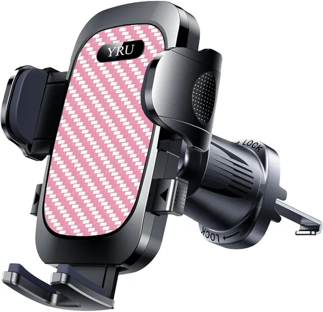 YRU 2026 Support pour Grille d’aération Qualité Militaire renforcée Fixation brevetée système Anti-Choc Haute Performance sécurité certifiée – Compatible iPhone 17 Pro Max / 16/15 Samsung Android