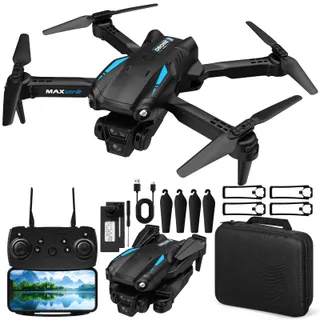 NXPZ Drone avec Caméra 4K HD, Drone Pliable Pour Enfants, Vrille 3D, Décollage/Atterrissage À Un Bouton, Mode Sans Tête, Maintien d'Altitude, pour Enfants Ou Débutants, 2 Batteries