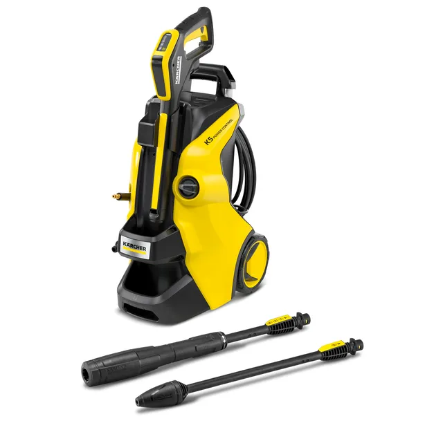 Kärcher Nettoyeur Haute Pression K 5 Power Control, Pression : Max. 145 Bar, Débit : 500 l/h, Surface : 40 m²/h, Filtre à Eau, Poids : 13 kg, Flexible et Pistolet Haute Pression, Rotabuse, Lance
