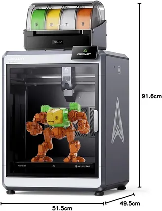 Creality K2 Plus 3D Printer Combo, Multicolor Printing with CFS, Print Speed 600mm/s, Fully Automatic Level, Dual AI Cameras New Direct Drive Extruder