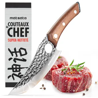 Matsato Couteau Cuisine Professionnel, Couteau de Chef Tranchant
