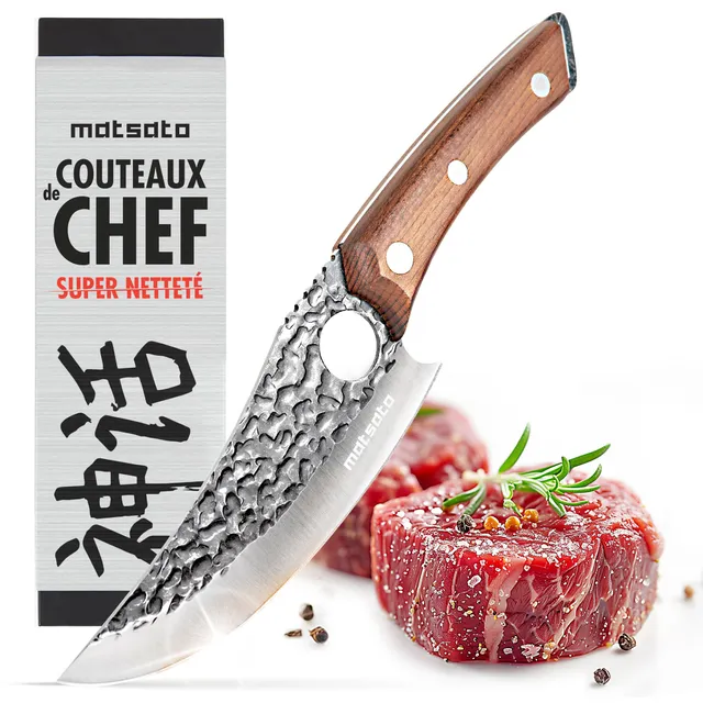 Matsato Couteau Cuisine Professionnel, Couteau de Chef Tranchant