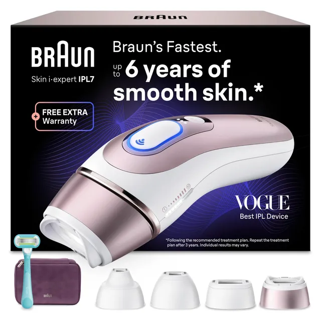 Braun Epilateur Lumiere Pulsee Intelligent Skin i·expert PL7431, Blanc
