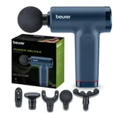 Beurer PowerReload Pistolet de massage, massage des points de déclenchement pour régénération, appareil de massage musculaire puissant avec 5 embouts, 5 niveaux d’intensité, extrêmement silencieux