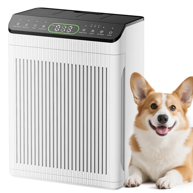 Evalit Purificateur d'air CADR 420m³/h 204m² PM2.5 Blanc